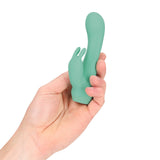 Rabbit-Vibrator Mini Dual Grün 11,9 x Ø 3 cm