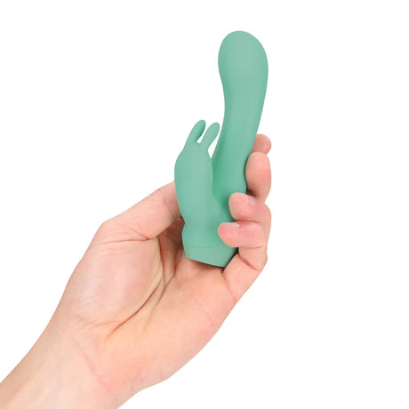 Rabbit-Vibrator Mini Dual Grün 11,9 x Ø 3 cm