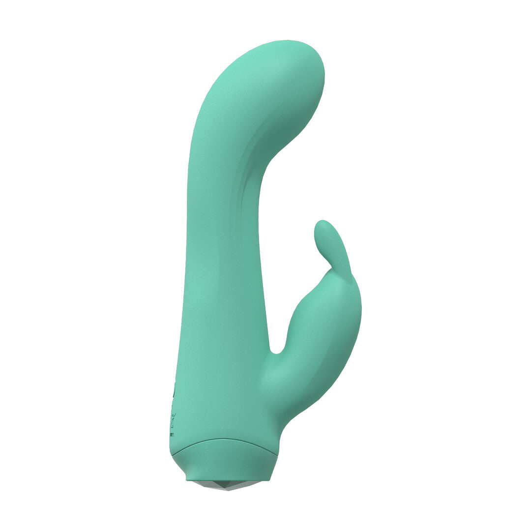 Rabbit-Vibrator Mini Dual Grün 11,9 x Ø 3 cm