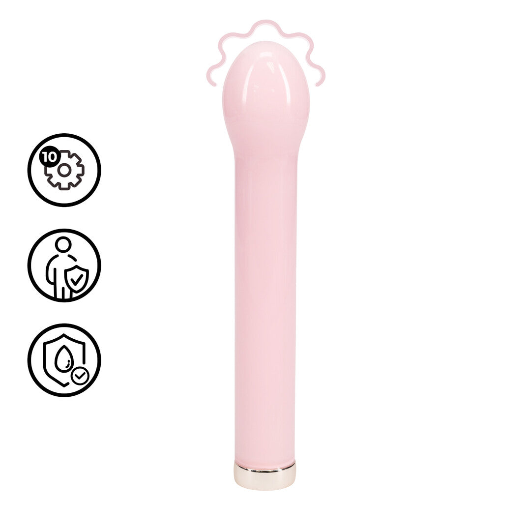 Glas-Vibrator birnenförmig Pink 16 x Ø 2,5 cm