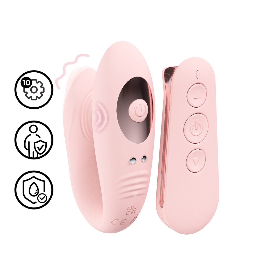 Vibrator Charme mit Fernbedienung und Doppelmotor Pink 6,7 x Ø 2,6 cm