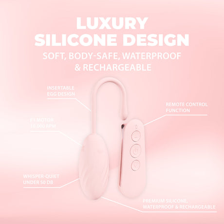 Ei-Vibrator Felicite mit 10 Funktionen Pink 16 x Ø 3,2 cm