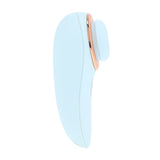 Vibrator Aurie AirTap mit zwei Kopfaufsätzen Blau 12 cm