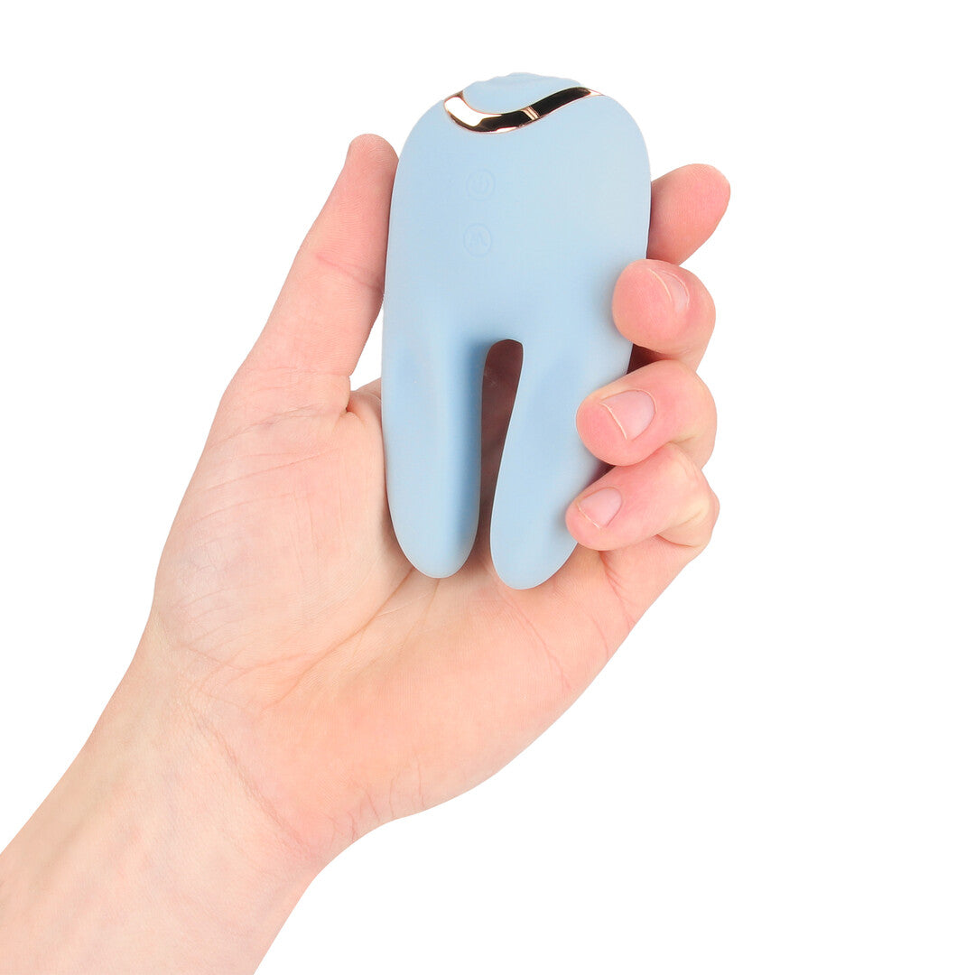 Vibrator Bonnie doppelseitig mit Klopffunktion Blau 11 cm