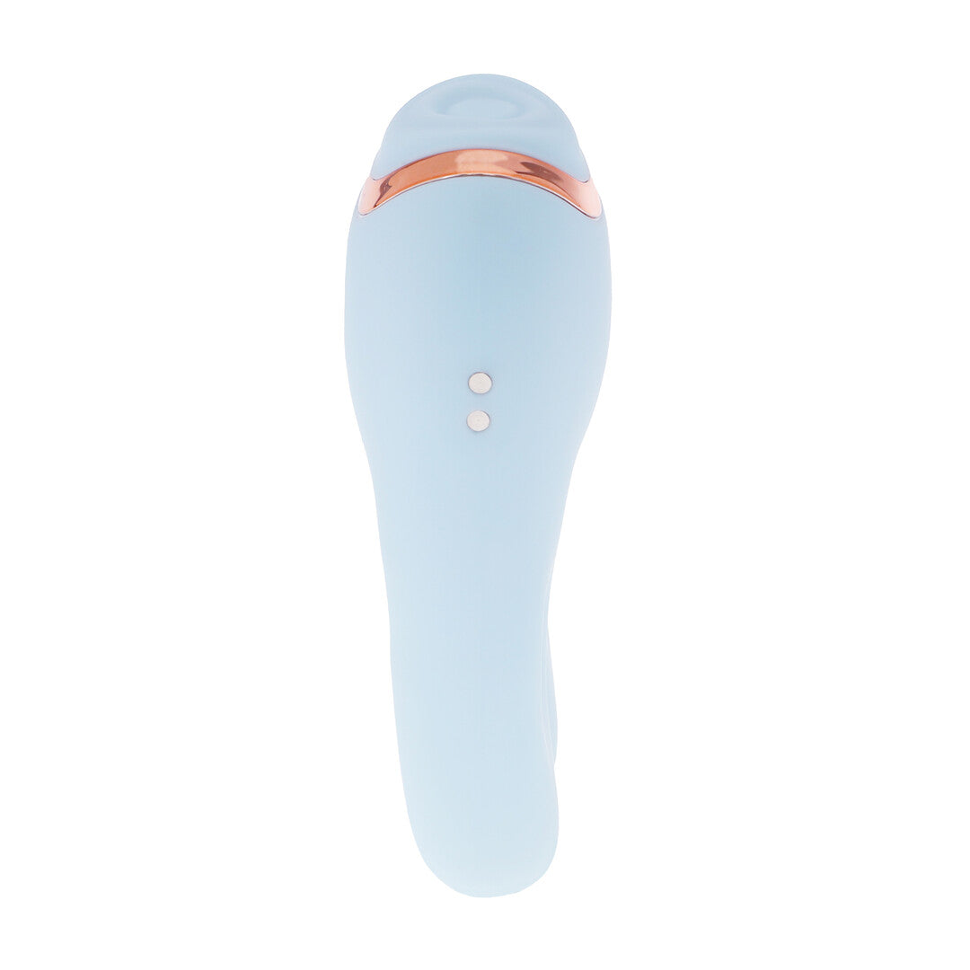 Vibrator Bonnie doppelseitig mit Klopffunktion Blau 11 cm