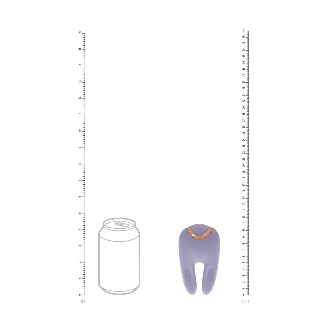 Vibrator Bonnie doppelseitig mit Klopffunktion Blau 11 cm