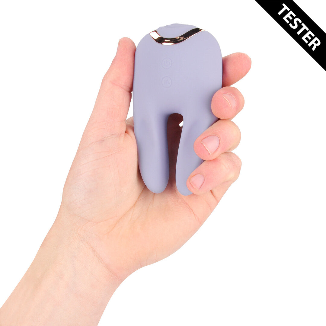 Vibrator Bonnie doppelseitig mit Klopffunktion Blau 11 cm