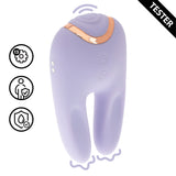 Vibrator Bonnie doppelseitig mit Klopffunktion Blau 11 cm