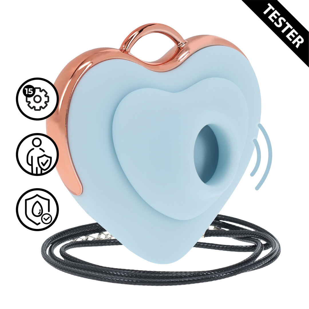 Vibrator Luvie AirTap herzförmig Blau 6,5 cm