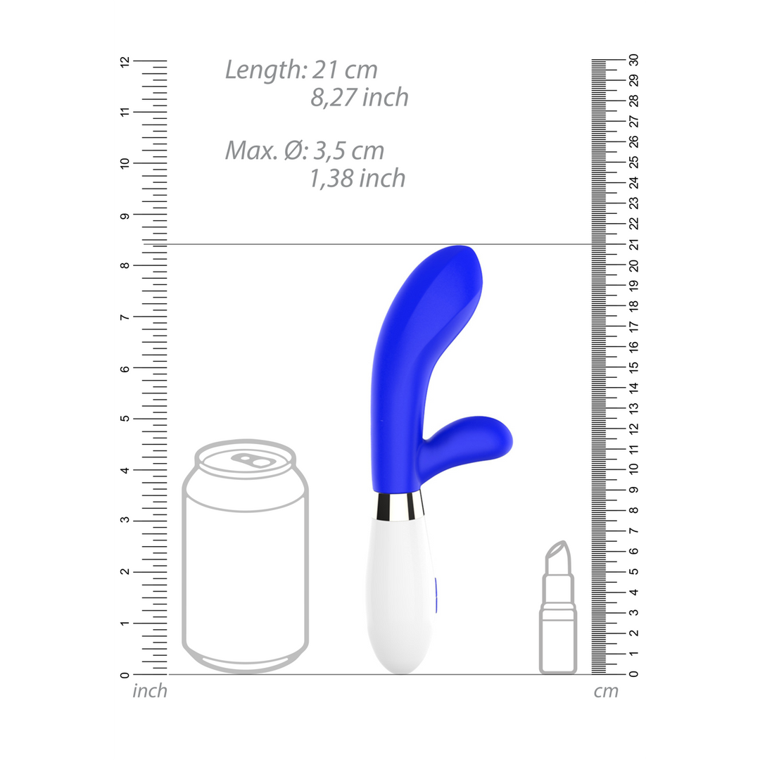 Vibrator Achilles für Klitoris und Vagina Blau 11,5 x Ø 3,8 cm