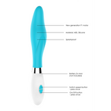 Vibrator Athamas dick Türkis 13,5 x Ø 3,7 cm
