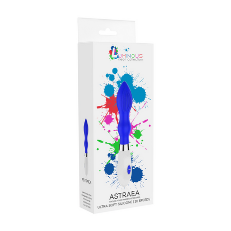 Vibrator Astraea mit Klitoris-Stimulator Blau 11,6 x Ø 3,4 cm