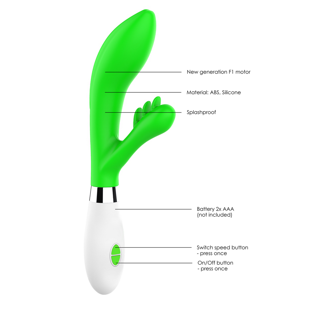 Vibrator Agave für Klitoris und Vagina Grün 13,9 x Ø 3,6 cm