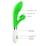 Vibrator Agave für Klitoris und Vagina Grün 13,9 x Ø 3,6 cm
