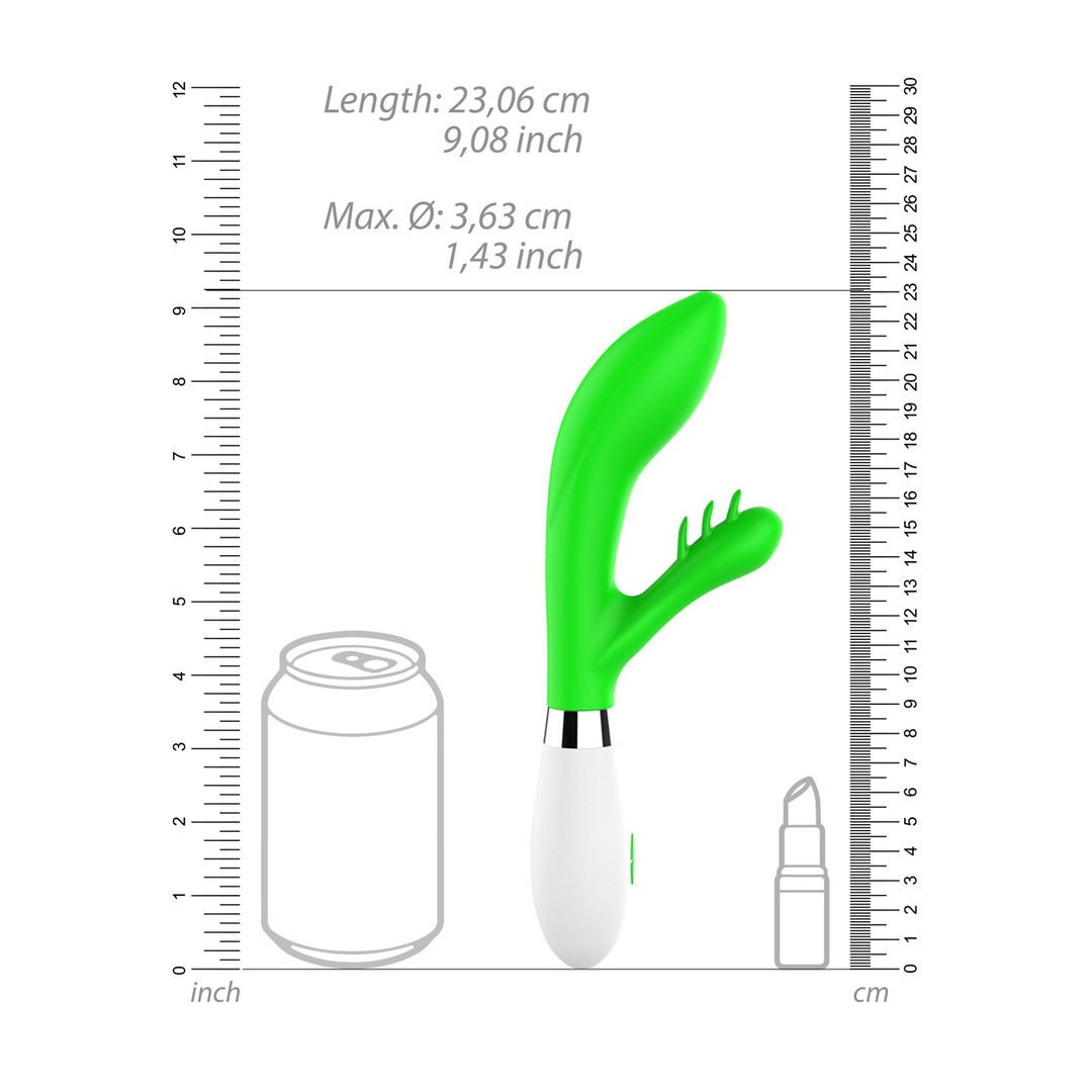 Vibrator Agave für Klitoris und Vagina Grün 13,9 x Ø 3,6 cm
