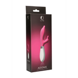 Vibrator Adonis mit Klitoris-Stimulator Pink 21,5 x Ø 2,6 cm