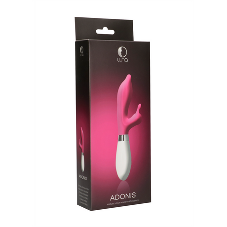 Vibrator Adonis mit Klitoris-Stimulator Pink 21,5 x Ø 2,6 cm
