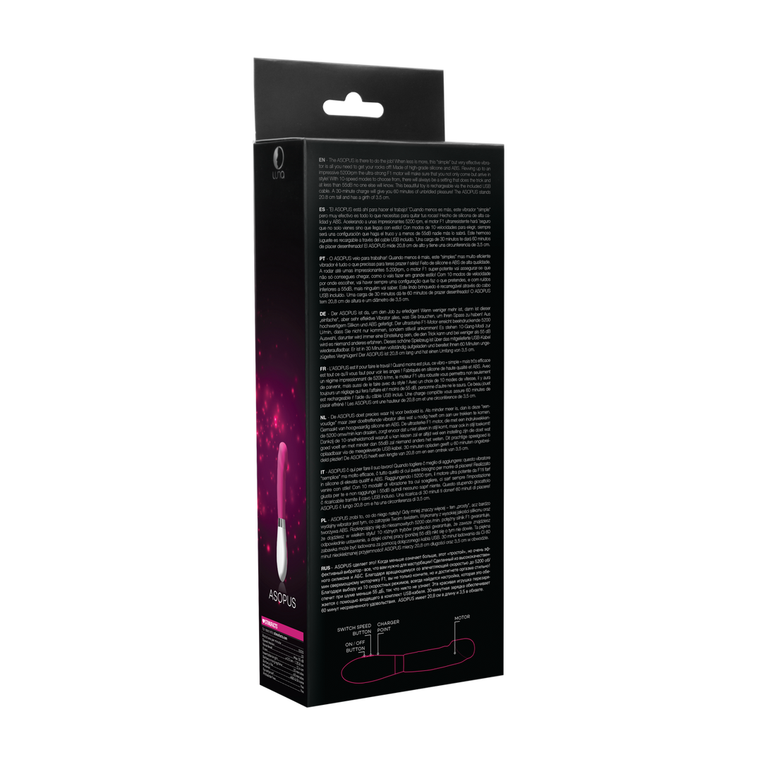 Vibrator Asopus mit Akku Pink 11,5 x Ø 3,5 cm