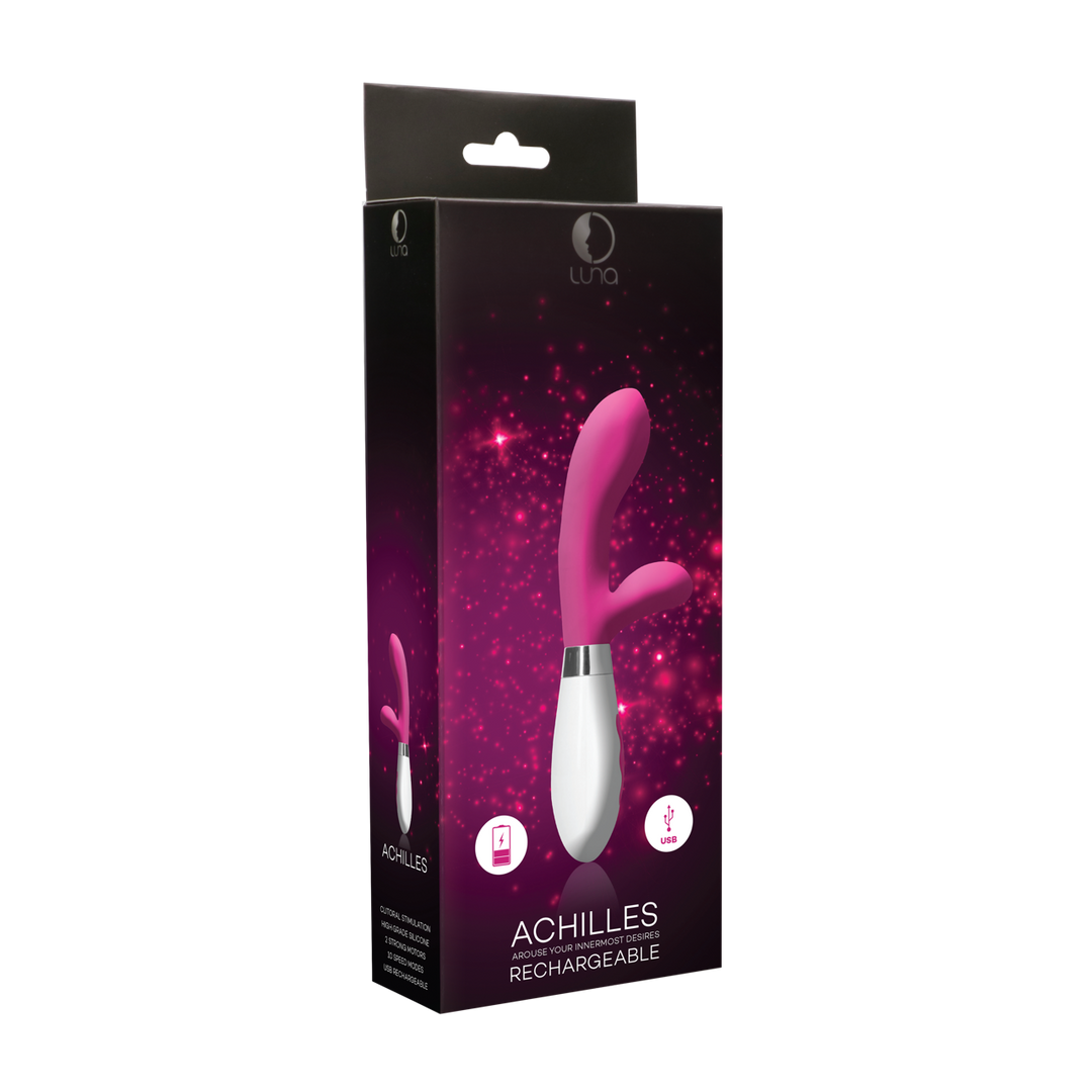 Rabbit-Vibrator Achilles mit Akku Pink 11,5 x Ø 3,5 cm