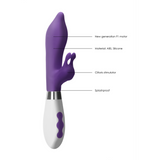 Rabbit-Vibrator Adonis mit Akku Violett 12,5 x Ø 3,5 cm