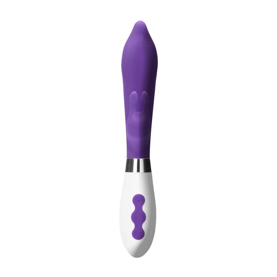 Rabbit-Vibrator Adonis mit Akku Violett 12,5 x Ø 3,5 cm