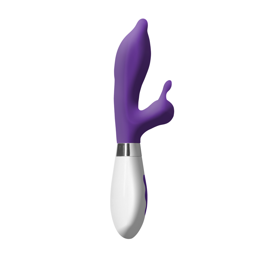 Rabbit-Vibrator Adonis mit Akku Violett 12,5 x Ø 3,5 cm