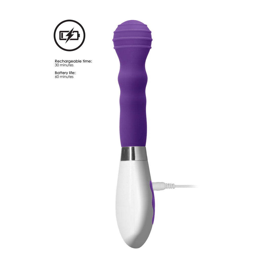 Vibrator Alida mit Akku Violett 12 x Ø 3,5 cm