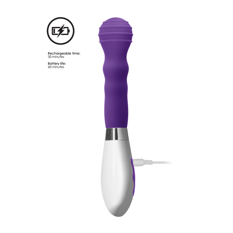 Vibrator Alida mit Akku Violett 12 x Ø 3,5 cm