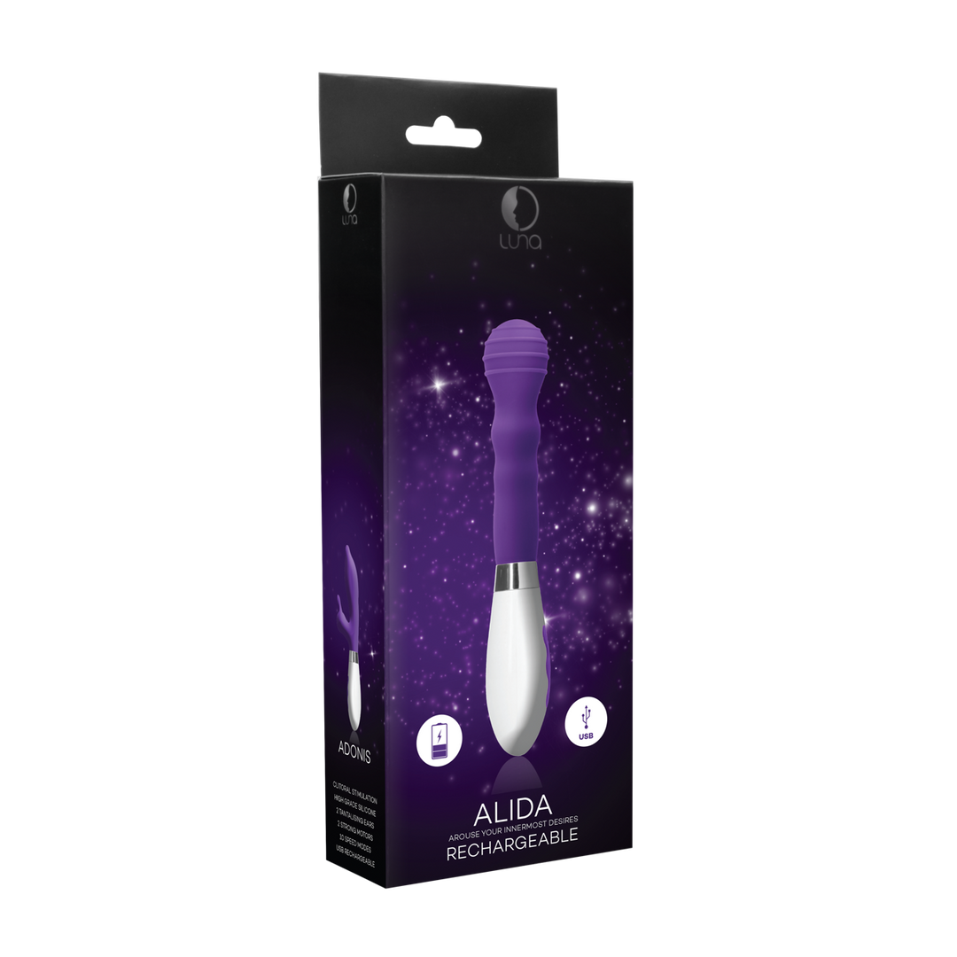 Vibrator Alida mit Akku Violett 12 x Ø 3,5 cm