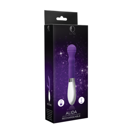 Vibrator Alida mit Akku Violett 12 x Ø 3,5 cm