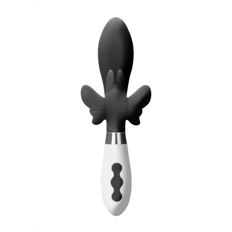 Rabbit-Vibrator Alexios mit Akku Schwarz 12 x Ø 3,8 cm