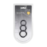 Penisring-Set Silikon 3-teilig XS/S/M Schwarz 3,7 x Ø 3,7 cm