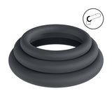 Penisring-Set Silikon 3-teilig L/XL/XXL Schwarz 5 x Ø 5 cm