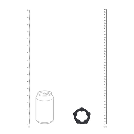 Penisring Silikon mit Perlen S Schwarz 6 x Ø 6 cm
