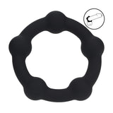 Penisring Silikon mit Perlen S Schwarz 6 x Ø 6 cm