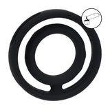 Penis- und Hodenring Silikon gerippt Schwarz 5,4 x Ø 5,4 cm