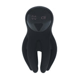 Eichel-Stimulator mit Vibration und Tentakeln Silikon Schwarz 6,5 x Ø 5 cm