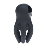 Eichel-Stimulator mit Vibration und Tentakeln Silikon Schwarz 6,5 x Ø 5 cm