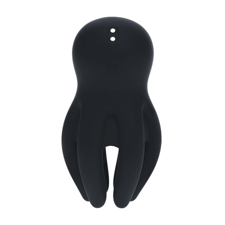 Eichel-Stimulator mit Vibration und Tentakeln Silikon Schwarz 6,5 x Ø 5 cm