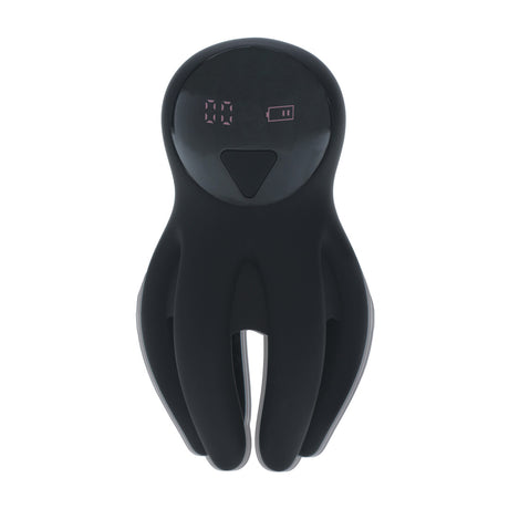 Eichel-Stimulator mit Vibration und Tentakeln Silikon Schwarz 6,5 x Ø 5 cm