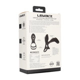 Penis- und Hodenring mit Vibration und Schaftschlaufe Silikon Schwarz 14 cm