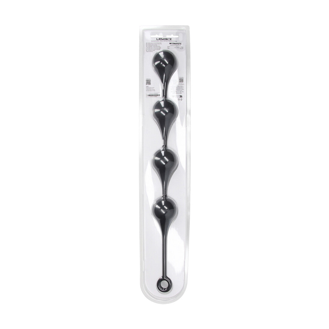 Analkette Wassertropfen Silikon XXL Schwarz 54,5 x Ø 6 cm