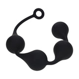 Analkette Wassertropfen Silikon XXL Schwarz 54,5 x Ø 6 cm