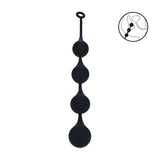 Analkette Wassertropfen Silikon XXL Schwarz 54,5 x Ø 6 cm