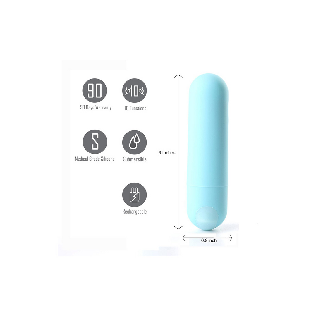 Bullet-Vibrator Jessi Mini Blau 6,3 x Ø 2 cm