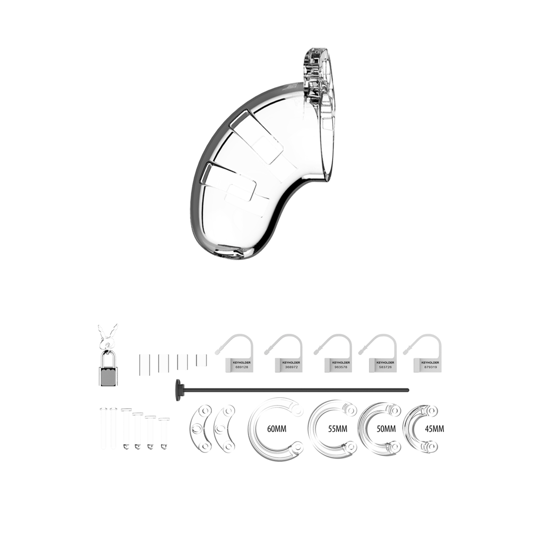 Peniskäfig Modell 15 mit Harnröhren-Dilator Durchsichtig 6,5 x Ø 4,2 cm