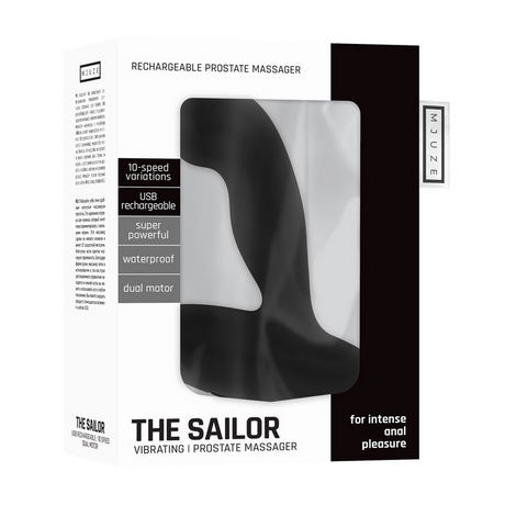 Prostata-Stimulator The Sailor mit Vibration Schwarz 9,3 x Ø 3,3 cm