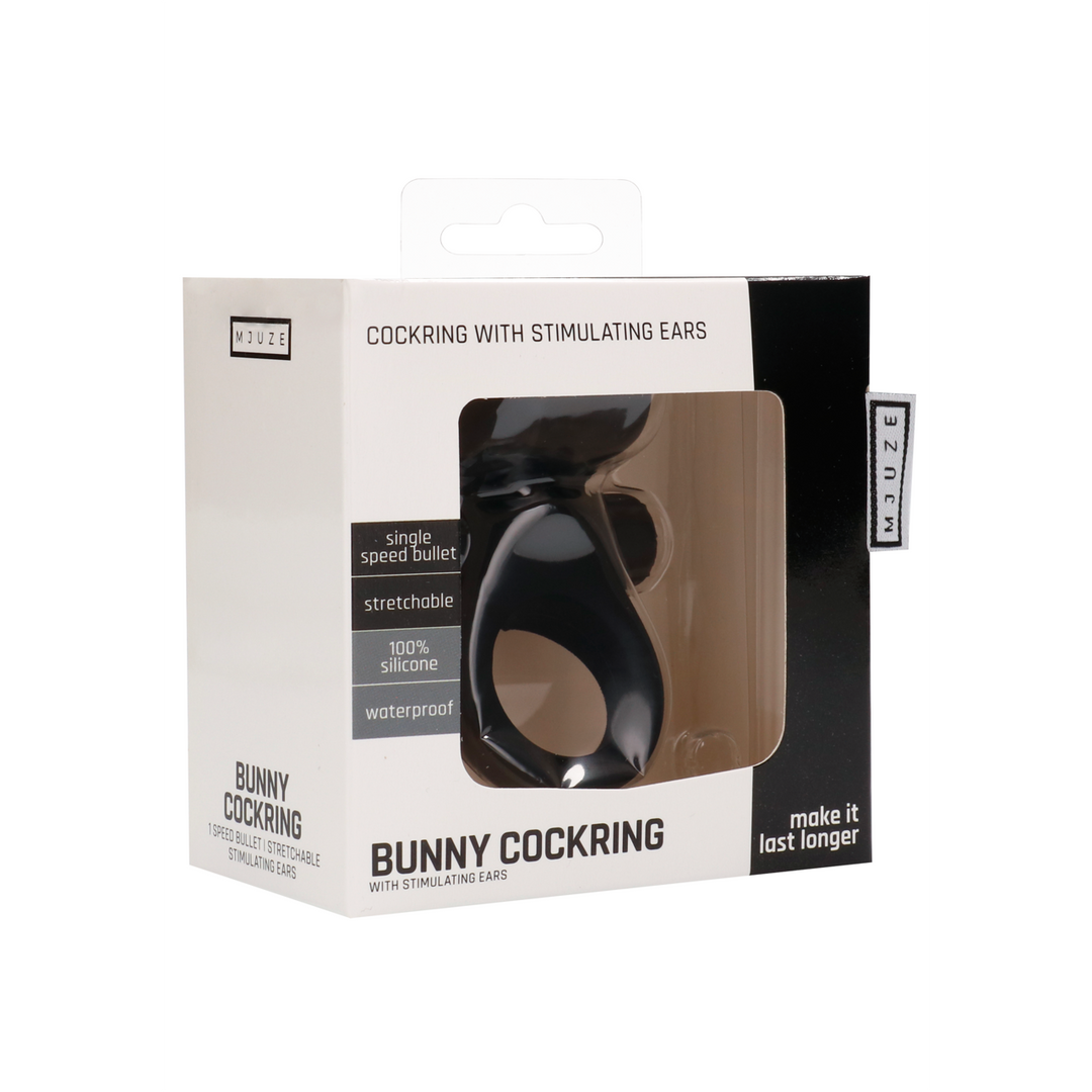 Penisring Bunny mit Stimulations-Ohren Schwarz 7 x Ø 3 cm