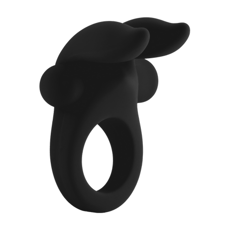 Penisring Bunny mit Stimulations-Ohren Schwarz 7 x Ø 3 cm