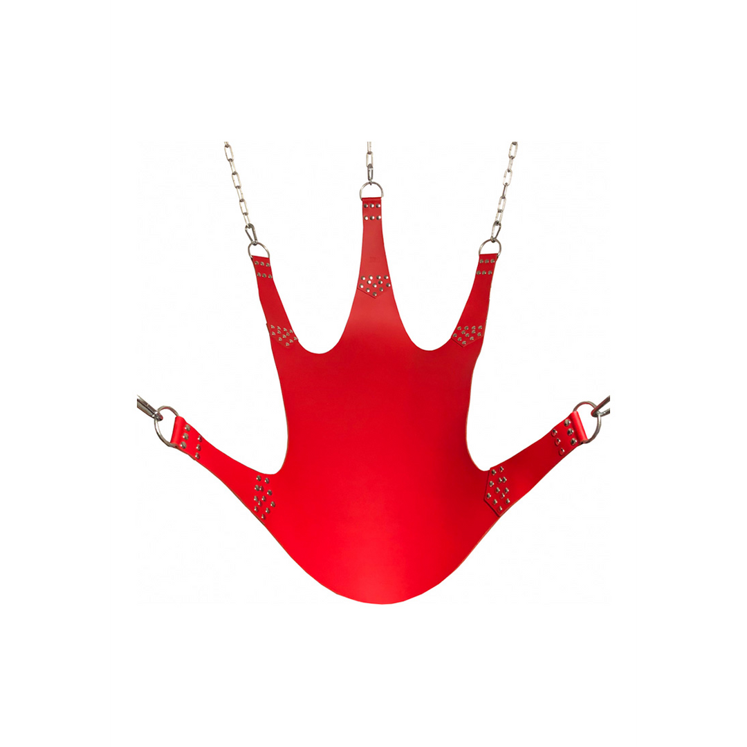 Sling Leder mit 5 Punkten Rot 113 cm